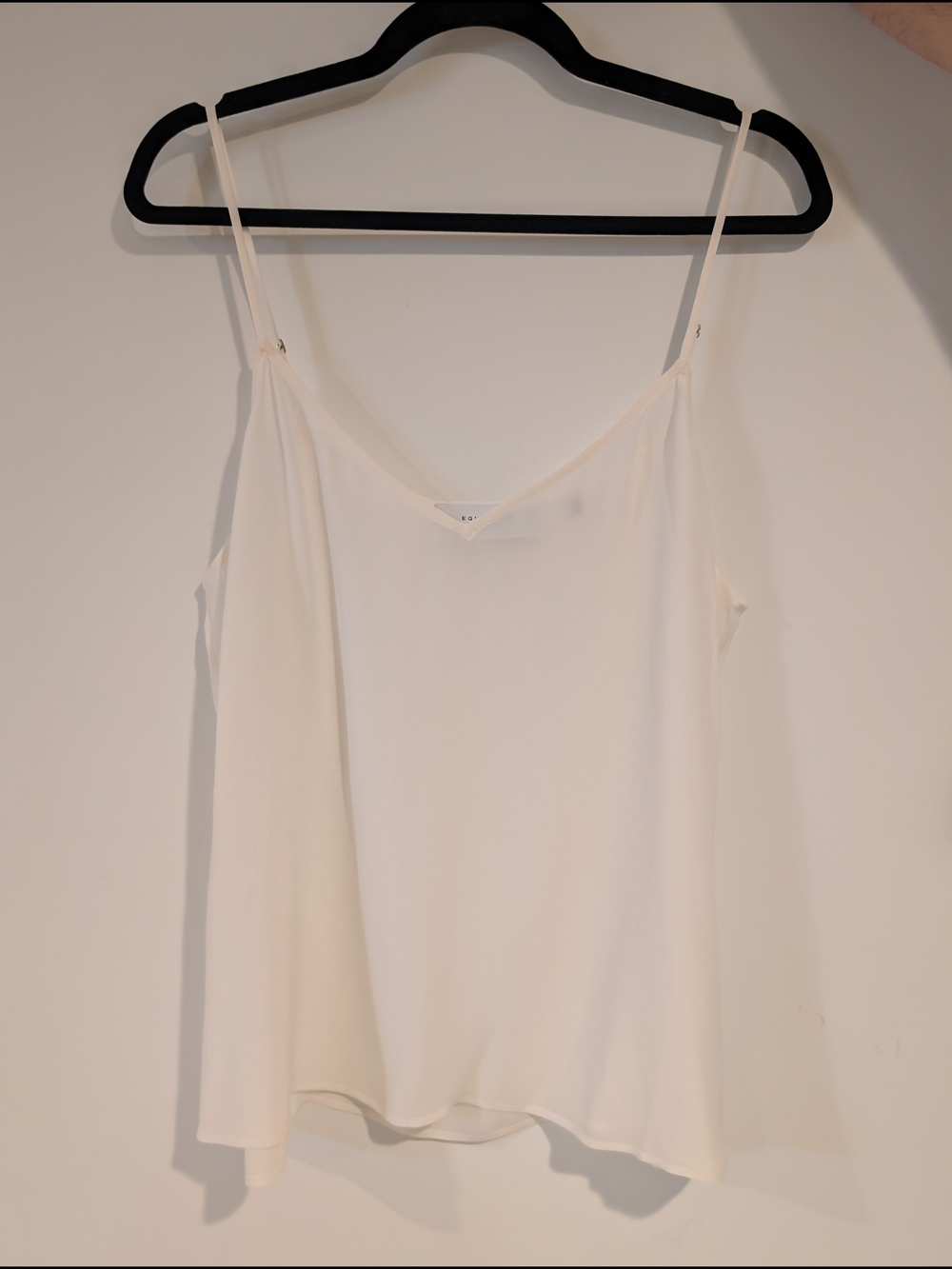 100% Silk Equipment V-Neck Spaghetti Strap Tank Top